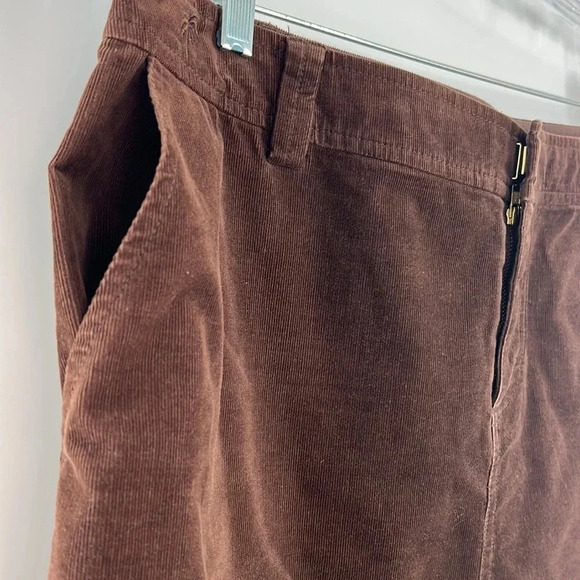 Lilly Pulitzer Brown Stretch Corduroy A-Line Skirt Size 14 Zip/Hook Closure - Picture 5 of 11